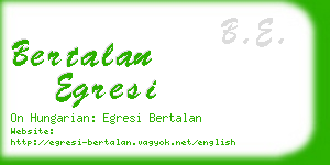 bertalan egresi business card